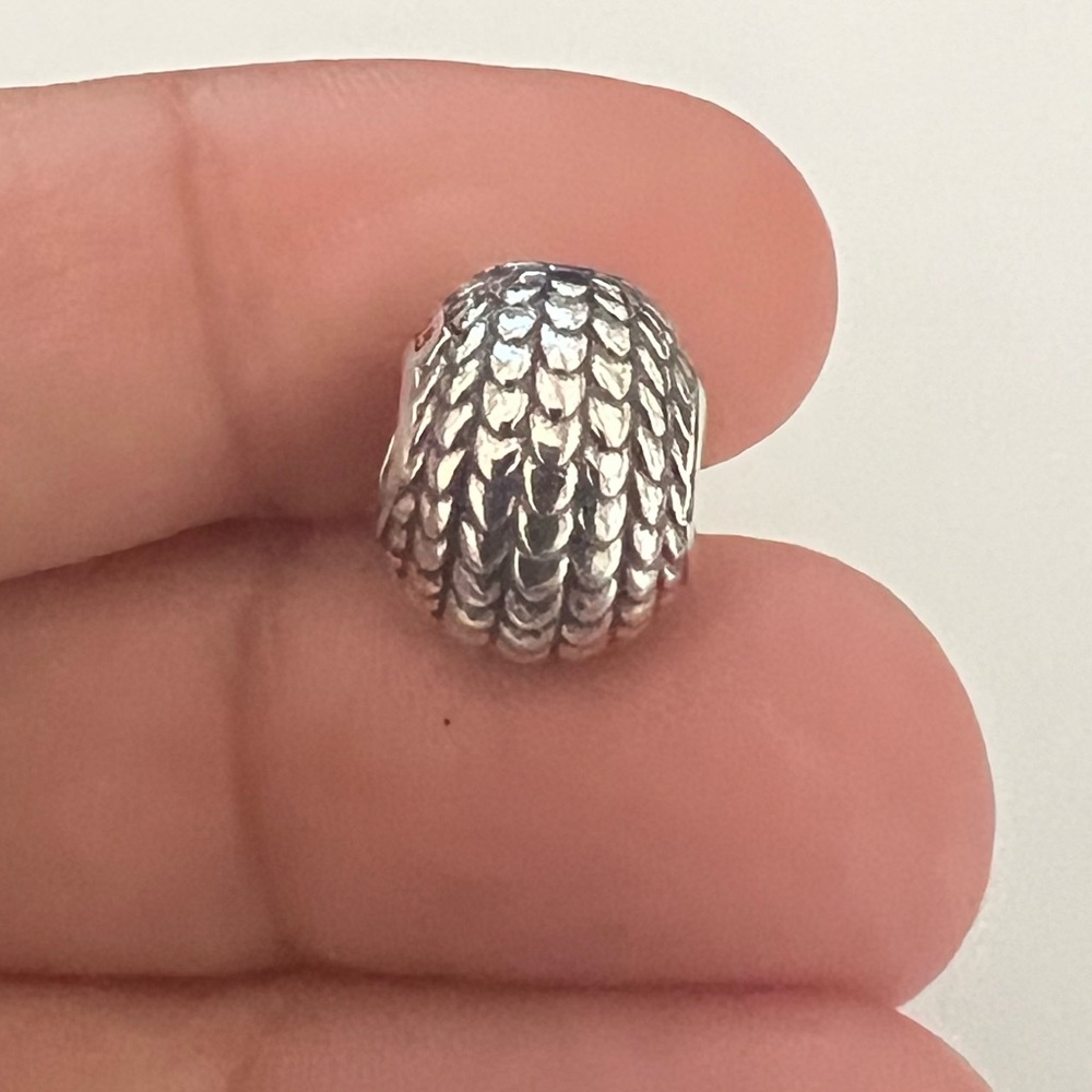 Dragon Egg Silver Charm for Pandora Style Bracelets
